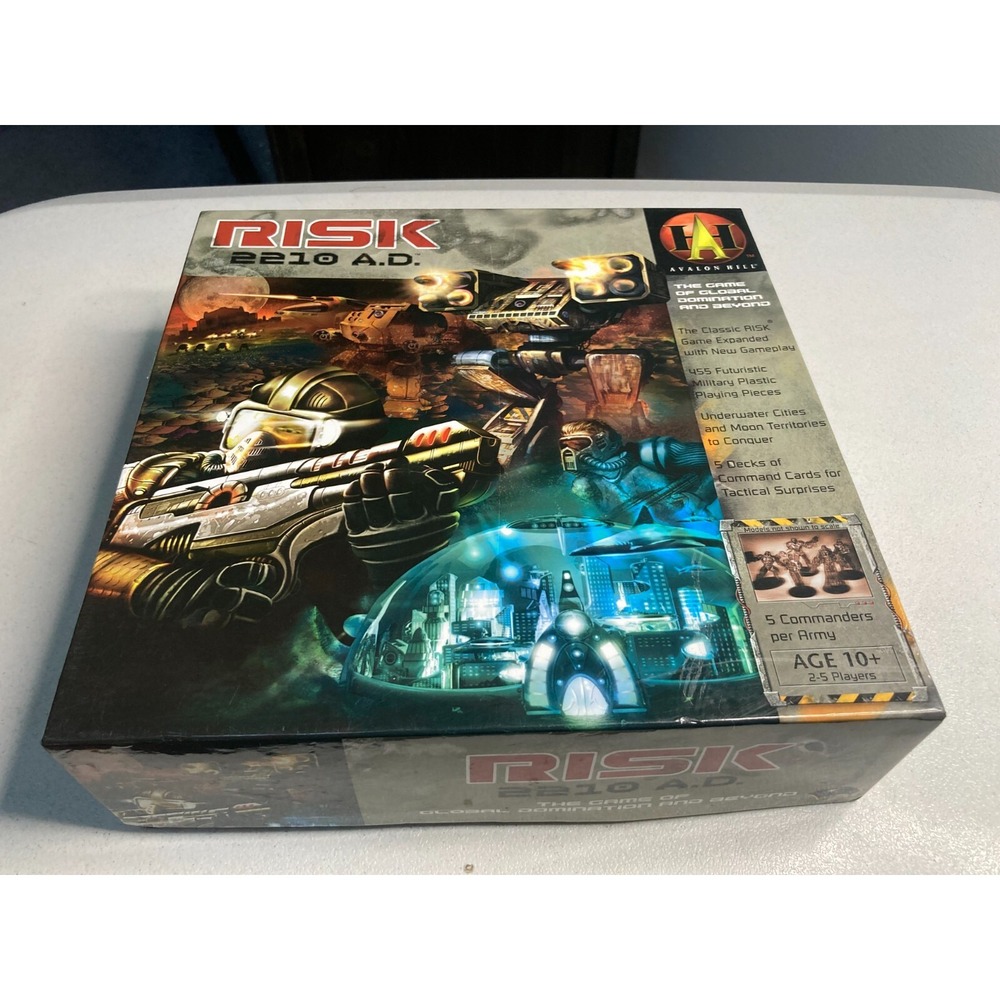Risk 2210 AD Board Game Avalon Hill 2007 Edition Global Domination Complete